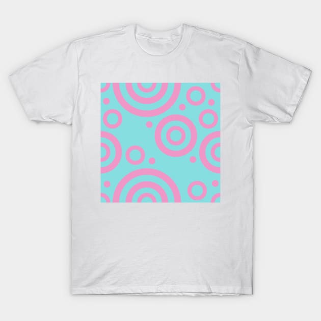 Pink circle pattern T-Shirt by Annka47